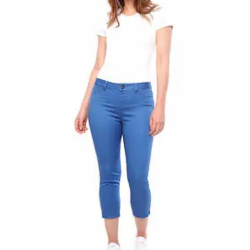 Up! Blue cropped pants - stretch